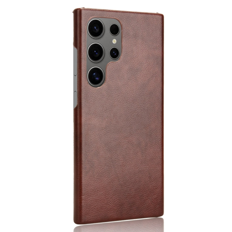 For Samsung Galaxy S24 Ultra 5G Litchi Texture Back Cover Phone Case(Brown) - HoMEdemic™ 