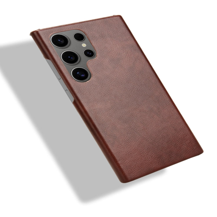 For Samsung Galaxy S24 Ultra 5G Litchi Texture Back Cover Phone Case(Brown) - HoMEdemic™ 