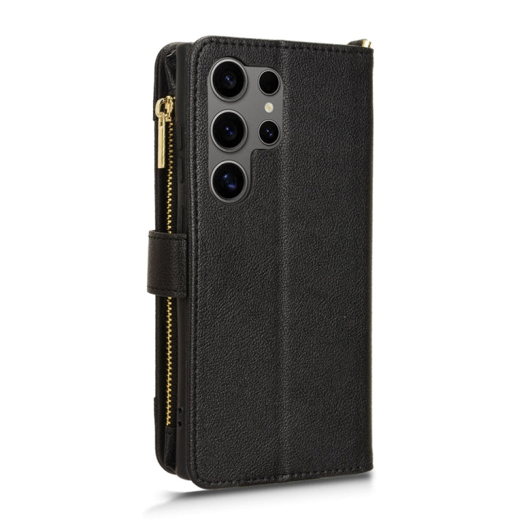 For Samsung Galaxy S24 Ultra 5G Litchi Texture Zipper Leather Phone Case(Black) - HoMEdemic™ 