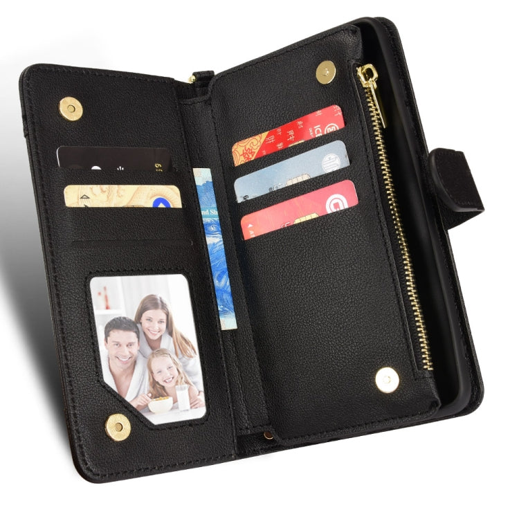 For Samsung Galaxy S24 Ultra 5G Litchi Texture Zipper Leather Phone Case(Black) - HoMEdemic™ 