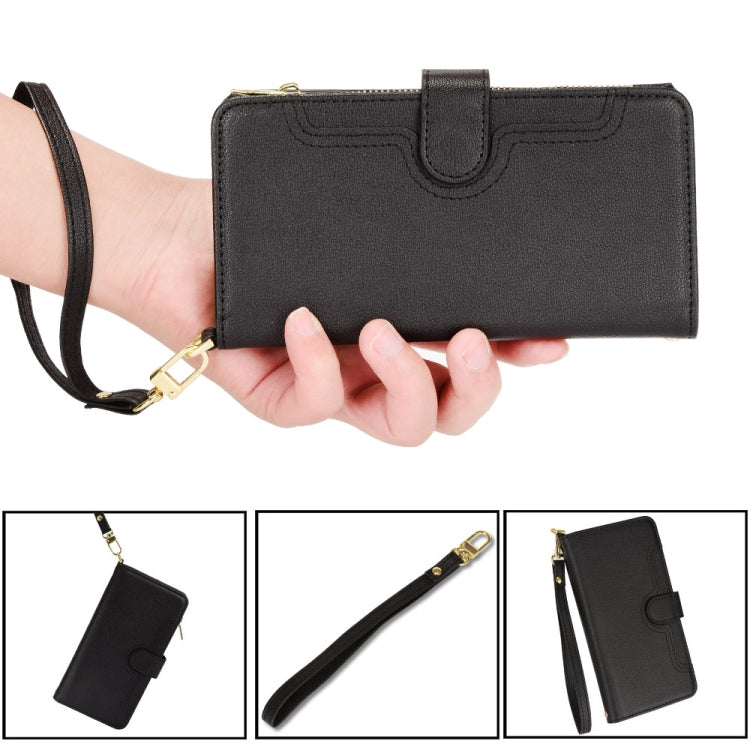 For Samsung Galaxy S24 Ultra 5G Litchi Texture Zipper Leather Phone Case(Black) - HoMEdemic™ 