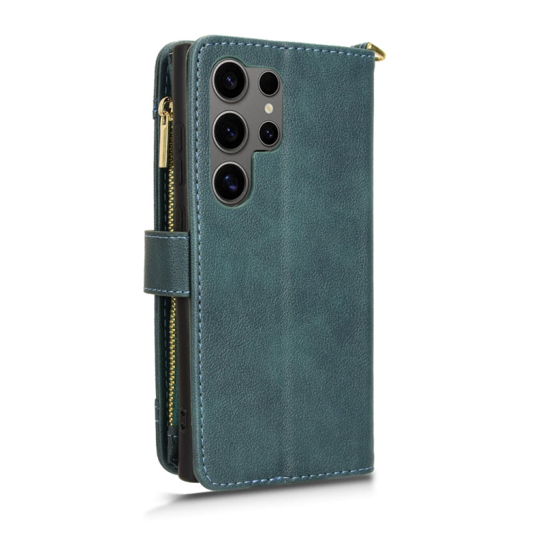 For Samsung Galaxy S24 Ultra 5G Litchi Texture Zipper Leather Phone Case(Green) - HoMEdemic™ 