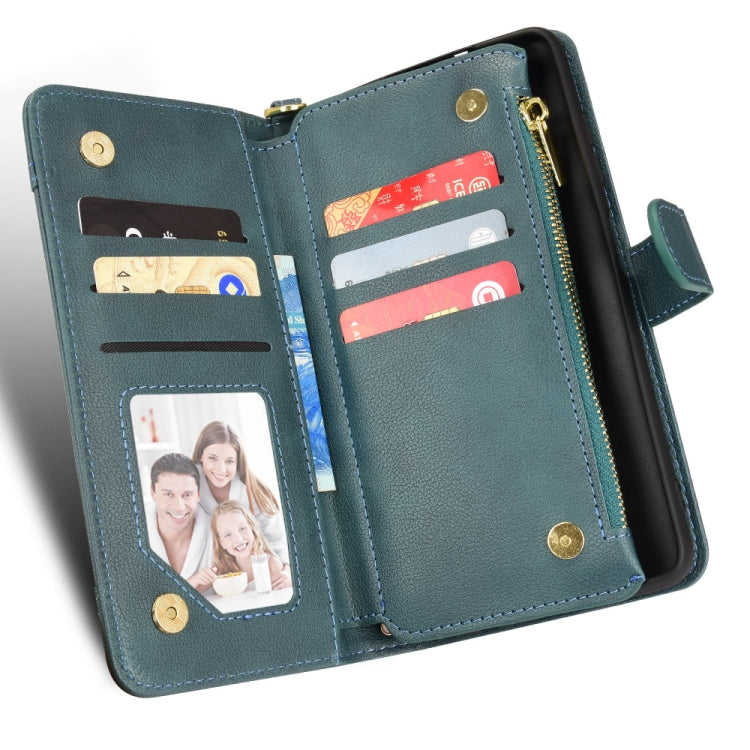 For Samsung Galaxy S24 Ultra 5G Litchi Texture Zipper Leather Phone Case(Green) - HoMEdemic™ 