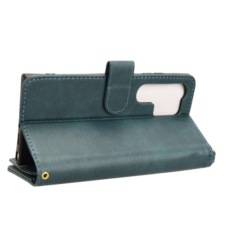 For Samsung Galaxy S24 Ultra 5G Litchi Texture Zipper Leather Phone Case(Green) - HoMEdemic™ 