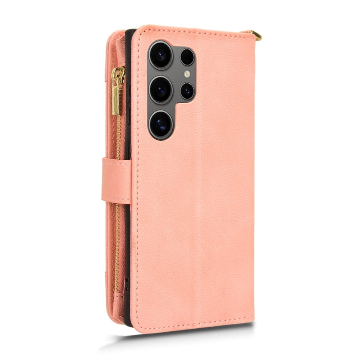 For Samsung Galaxy S24 Ultra 5G Litchi Texture Zipper Leather Phone Case(Pink) - HoMEdemic™ 