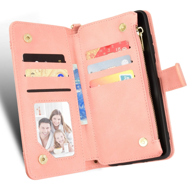 For Samsung Galaxy S24 Ultra 5G Litchi Texture Zipper Leather Phone Case(Pink) - HoMEdemic™ 