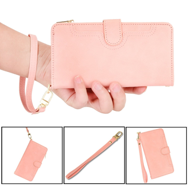 For Samsung Galaxy S24 Ultra 5G Litchi Texture Zipper Leather Phone Case(Pink) - HoMEdemic™ 