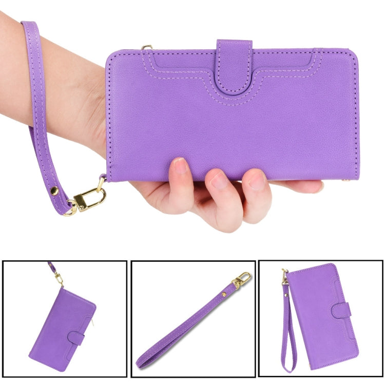 For Samsung Galaxy S24 Ultra 5G Litchi Texture Zipper Leather Phone Case(Purple) - HoMEdemic™ 