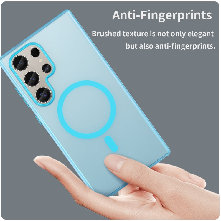 For Samsung Galaxy S24 Ultra 5G MagSafe Frosted Translucent TPU + PC Full Coverage Phone Case(Blue) - HoMEdemic™ 