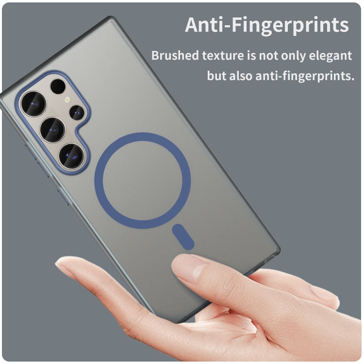 For Samsung Galaxy S24 Ultra 5G MagSafe Frosted Translucent TPU + PC Full Coverage Phone Case(Dark Blue) - HoMEdemic™ 