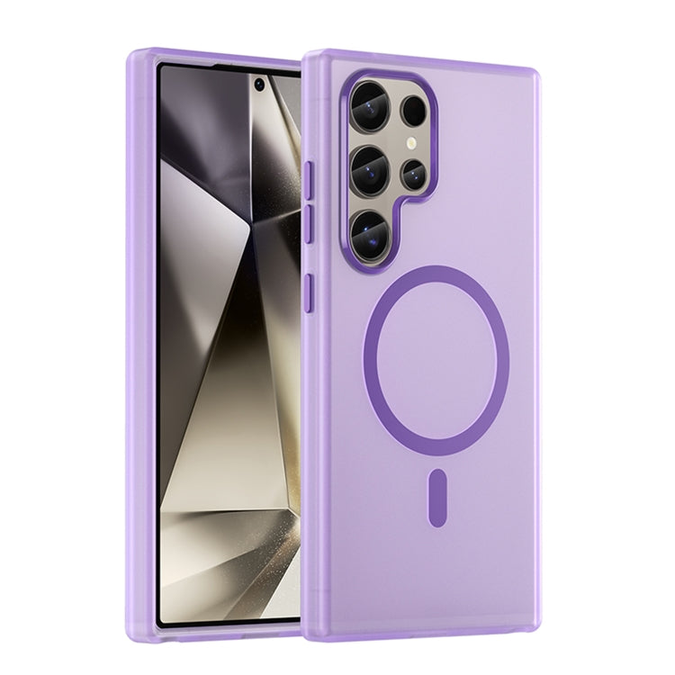 For Samsung Galaxy S24 Ultra 5G MagSafe Frosted Translucent TPU + PC Full Coverage Phone Case(Dark Purple) - HoMEdemic™ 