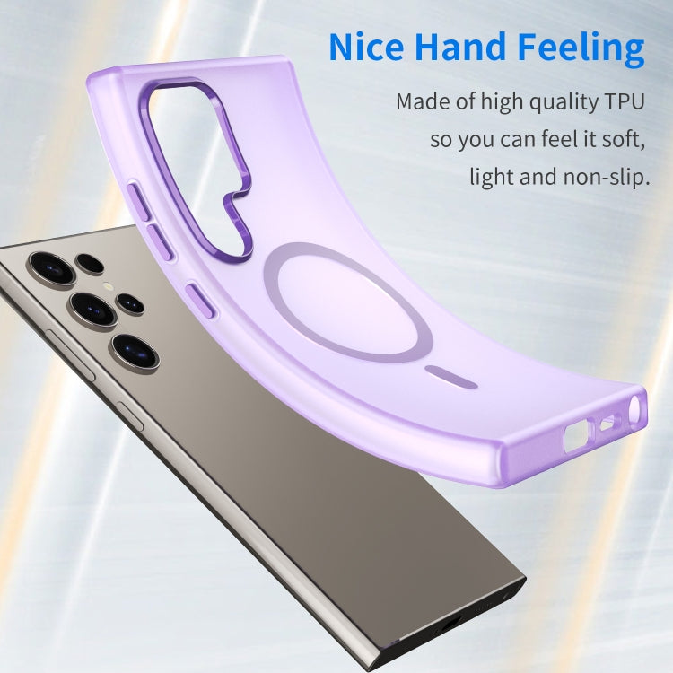 For Samsung Galaxy S24 Ultra 5G MagSafe Frosted Translucent TPU + PC Full Coverage Phone Case(Dark Purple) - HoMEdemic™ 