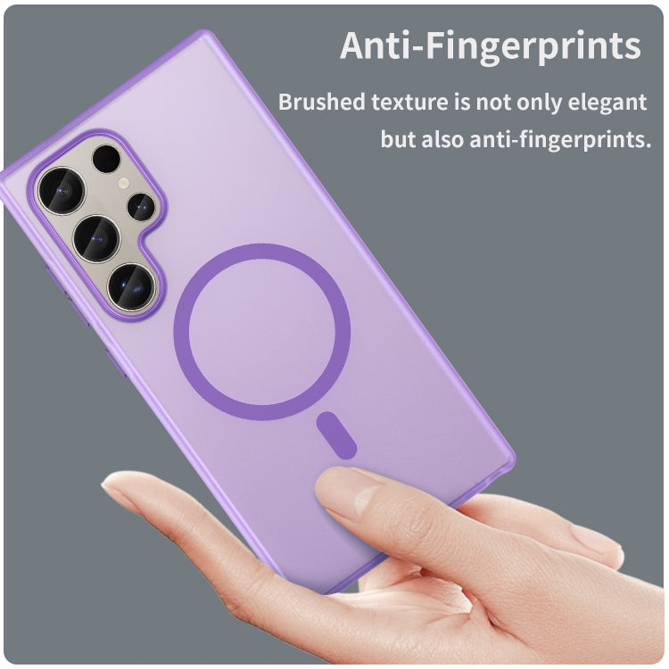 For Samsung Galaxy S24 Ultra 5G MagSafe Frosted Translucent TPU + PC Full Coverage Phone Case(Dark Purple) - HoMEdemic™ 