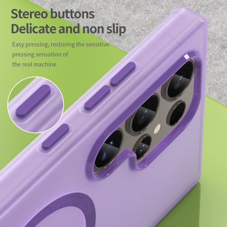 For Samsung Galaxy S24 Ultra 5G MagSafe Frosted Translucent TPU + PC Full Coverage Phone Case(Dark Purple) - HoMEdemic™ 