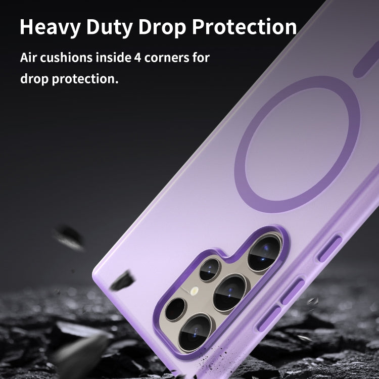 For Samsung Galaxy S24 Ultra 5G MagSafe Frosted Translucent TPU + PC Full Coverage Phone Case(Dark Purple) - HoMEdemic™ 