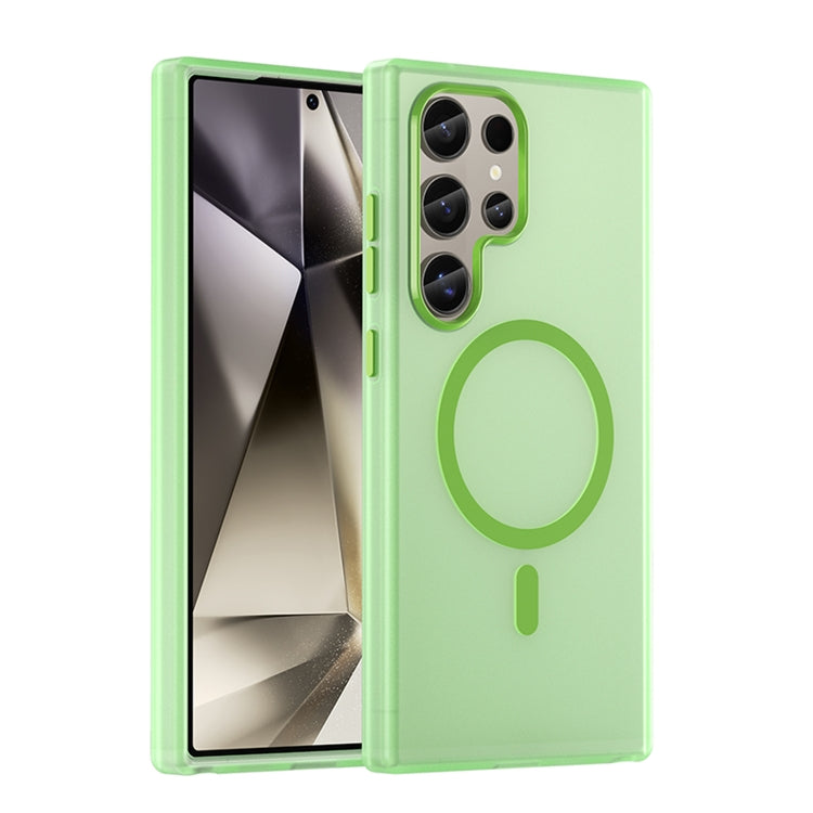 For Samsung Galaxy S24 Ultra 5G MagSafe Frosted Translucent TPU + PC Full Coverage Phone Case(Green) - HoMEdemic™ 