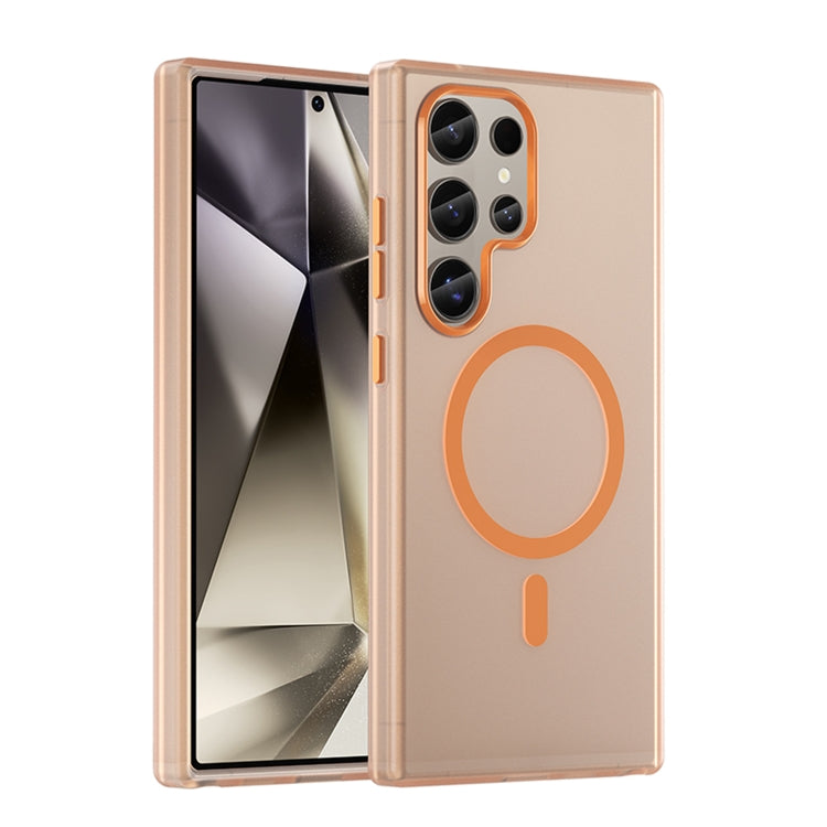 For Samsung Galaxy S24 Ultra 5G MagSafe Frosted Translucent TPU + PC Full Coverage Phone Case(Orange) - HoMEdemic™ 