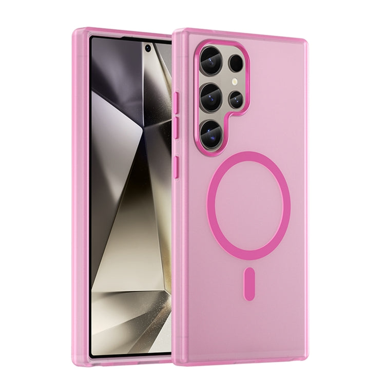 For Samsung Galaxy S24 Ultra 5G MagSafe Frosted Translucent TPU + PC Full Coverage Phone Case(Pink) - HoMEdemic™ 
