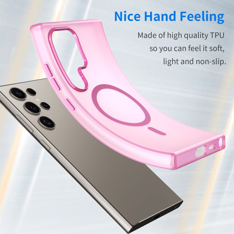For Samsung Galaxy S24 Ultra 5G MagSafe Frosted Translucent TPU + PC Full Coverage Phone Case(Pink) - HoMEdemic™ 