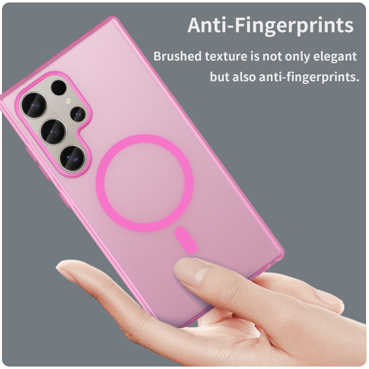 For Samsung Galaxy S24 Ultra 5G MagSafe Frosted Translucent TPU + PC Full Coverage Phone Case(Pink) - HoMEdemic™ 
