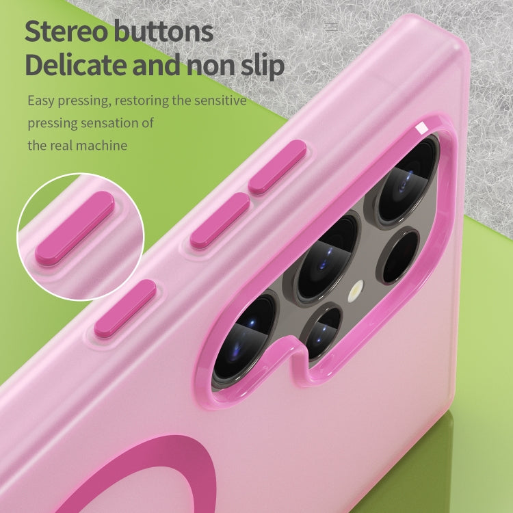 For Samsung Galaxy S24 Ultra 5G MagSafe Frosted Translucent TPU + PC Full Coverage Phone Case(Pink) - HoMEdemic™ 