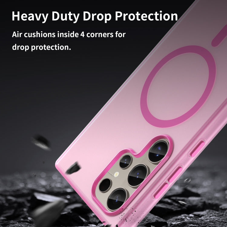 For Samsung Galaxy S24 Ultra 5G MagSafe Frosted Translucent TPU + PC Full Coverage Phone Case(Pink) - HoMEdemic™ 