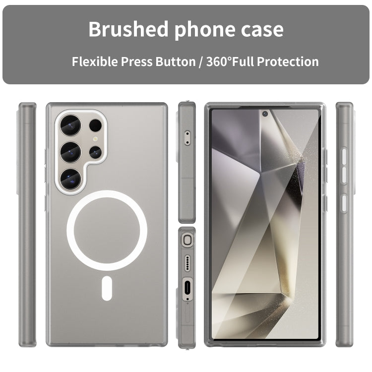 For Samsung Galaxy S24 Ultra 5G MagSafe Frosted Translucent TPU + PC Full Coverage Phone Case(White) - HoMEdemic™ 