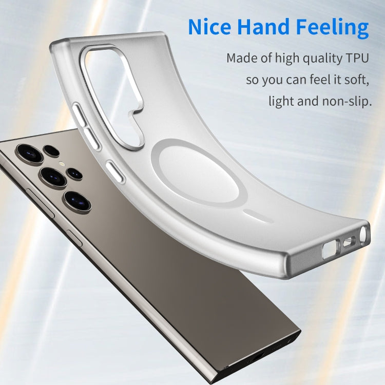 For Samsung Galaxy S24 Ultra 5G MagSafe Frosted Translucent TPU + PC Full Coverage Phone Case(White) - HoMEdemic™ 