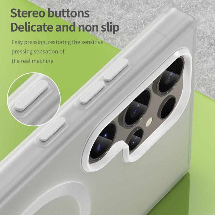 For Samsung Galaxy S24 Ultra 5G MagSafe Frosted Translucent TPU + PC Full Coverage Phone Case(White) - HoMEdemic™ 