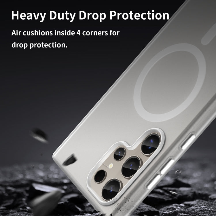 For Samsung Galaxy S24 Ultra 5G MagSafe Frosted Translucent TPU + PC Full Coverage Phone Case(White) - HoMEdemic™ 