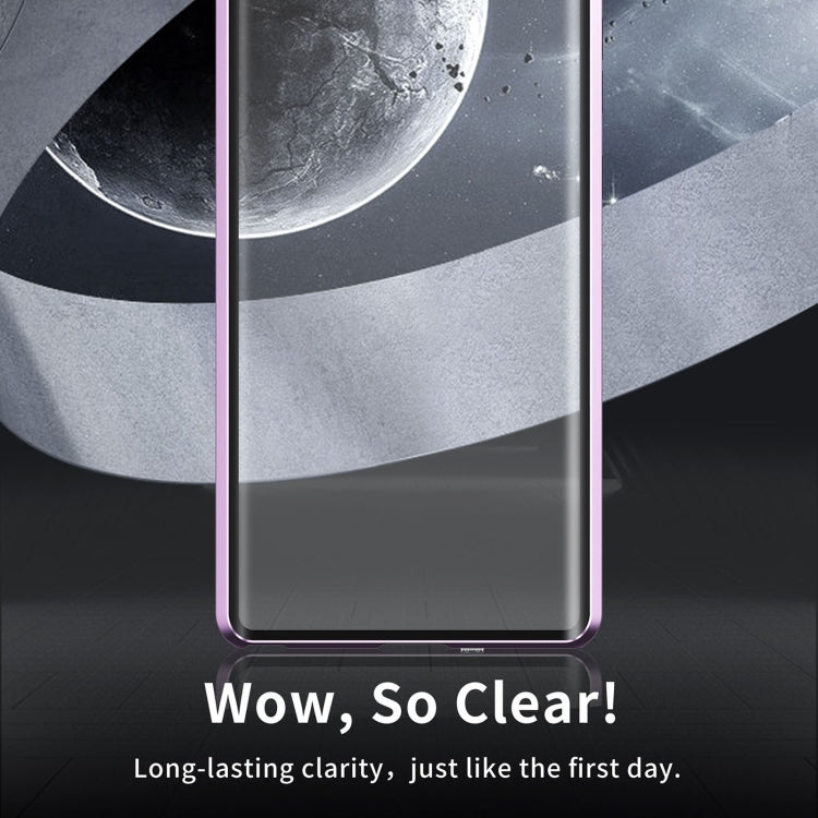 For Samsung Galaxy S24 Ultra 5G MagSafe Magnetic HD Frosted Tempered Glass Holder Phone Case(Purple) - HoMEdemic™ 