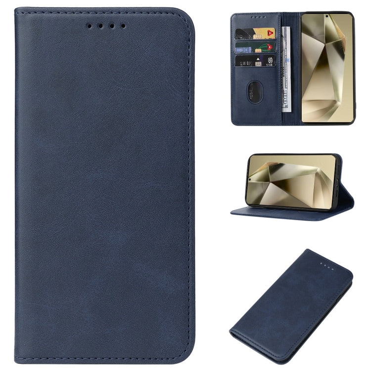 For Samsung Galaxy S24 Ultra 5G Magnetic Closure Leather Phone Case(Blue) - HoMEdemic™ 