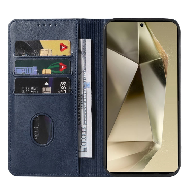 For Samsung Galaxy S24 Ultra 5G Magnetic Closure Leather Phone Case(Blue) - HoMEdemic™ 