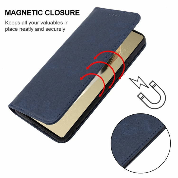 For Samsung Galaxy S24 Ultra 5G Magnetic Closure Leather Phone Case(Blue) - HoMEdemic™ 