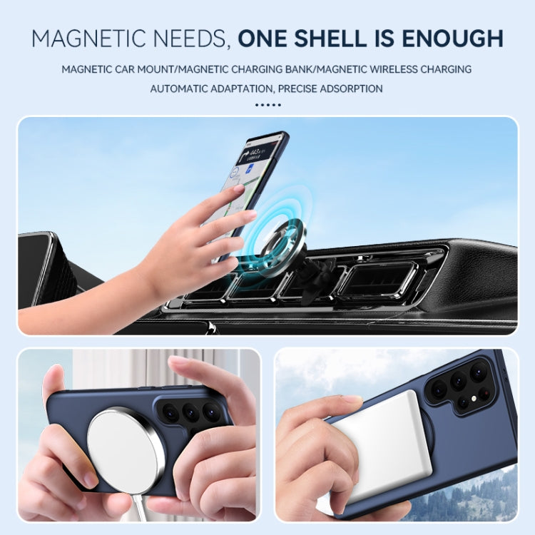 For Samsung Galaxy S24 Ultra 5G Magsafe Hidden Fold Holder Full Coverage Shockproof Phone Case(Black) - HoMEdemic™ 