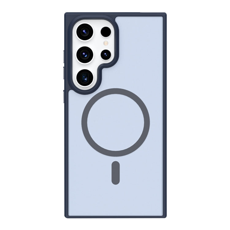 For Samsung Galaxy S24 Ultra 5G Metal Button Skin Feel Matte MagSafe Shockproof Phone Case(Dark Blue) - HoMEdemic™ 