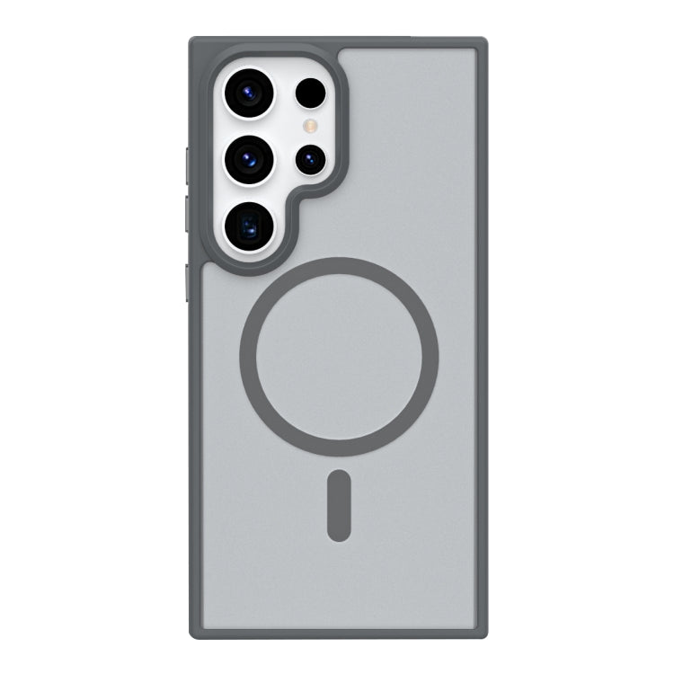 For Samsung Galaxy S24 Ultra 5G Metal Button Skin Feel Matte MagSafe Shockproof Phone Case(Grey) - HoMEdemic™ 
