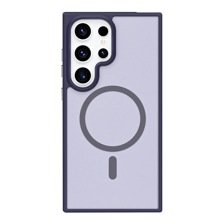 For Samsung Galaxy S24 Ultra 5G Metal Button Skin Feel Matte MagSafe Shockproof Phone Case(Purple) - HoMEdemic™ 