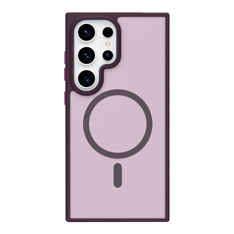 For Samsung Galaxy S24 Ultra 5G Metal Button Skin Feel Matte MagSafe Shockproof Phone Case(Red) - HoMEdemic™ 