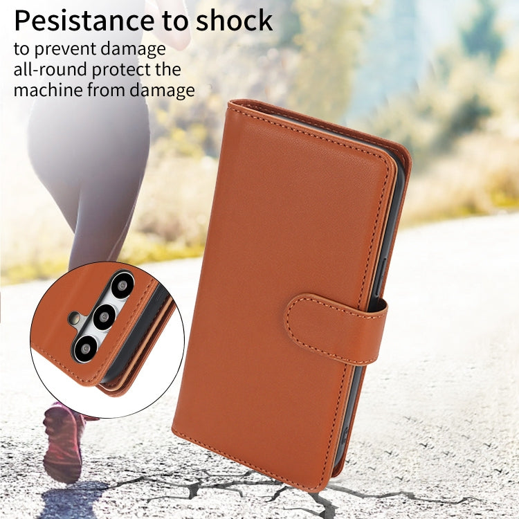 For Samsung Galaxy S24 Ultra 5G Multi-Card Wallet RFID Leather Phone Case(Brown) - HoMEdemic™ 