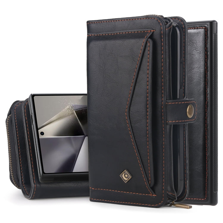For Samsung Galaxy S24 Ultra 5G Multi-functional Zipper Wallet Leather Phone Case(Black) - HoMEdemic™ 