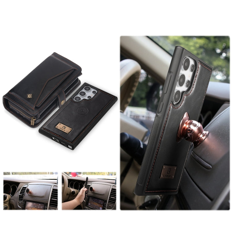 For Samsung Galaxy S24 Ultra 5G Multi-functional Zipper Wallet Leather Phone Case(Black) - HoMEdemic™ 