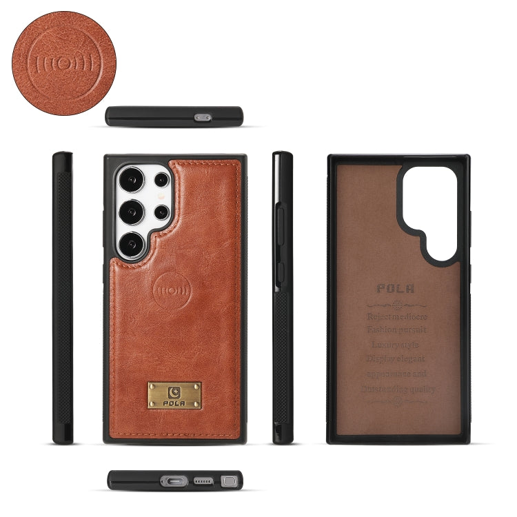 For Samsung Galaxy S24 Ultra 5G Multi-functional Zipper Wallet Leather Phone Case(Orange) - HoMEdemic™ 
