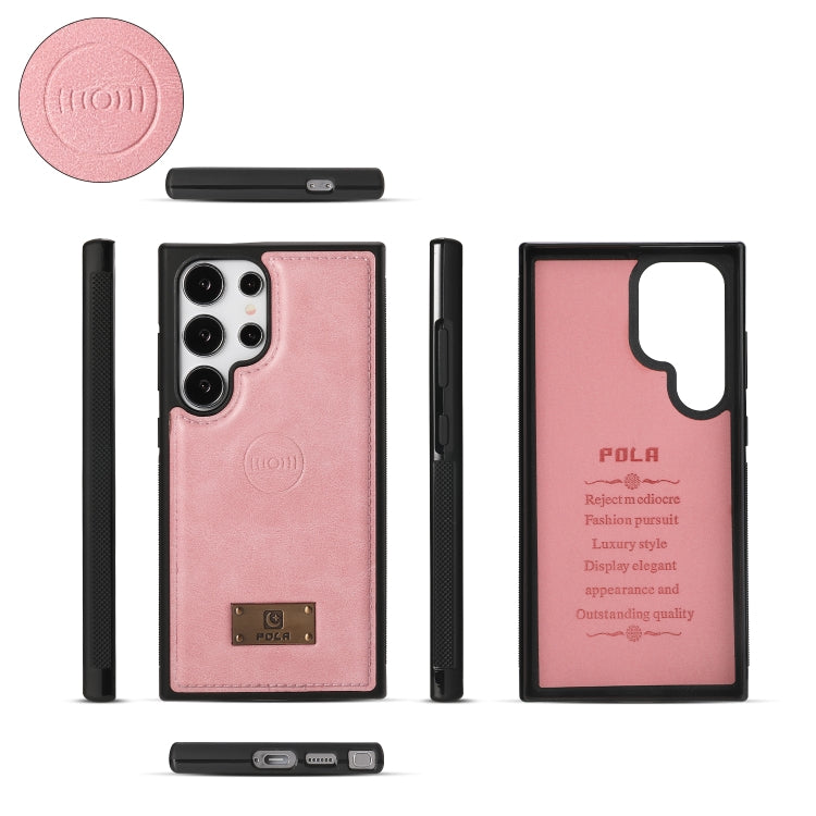 For Samsung Galaxy S24 Ultra 5G Multi-functional Zipper Wallet Leather Phone Case(Pink) - HoMEdemic™ 