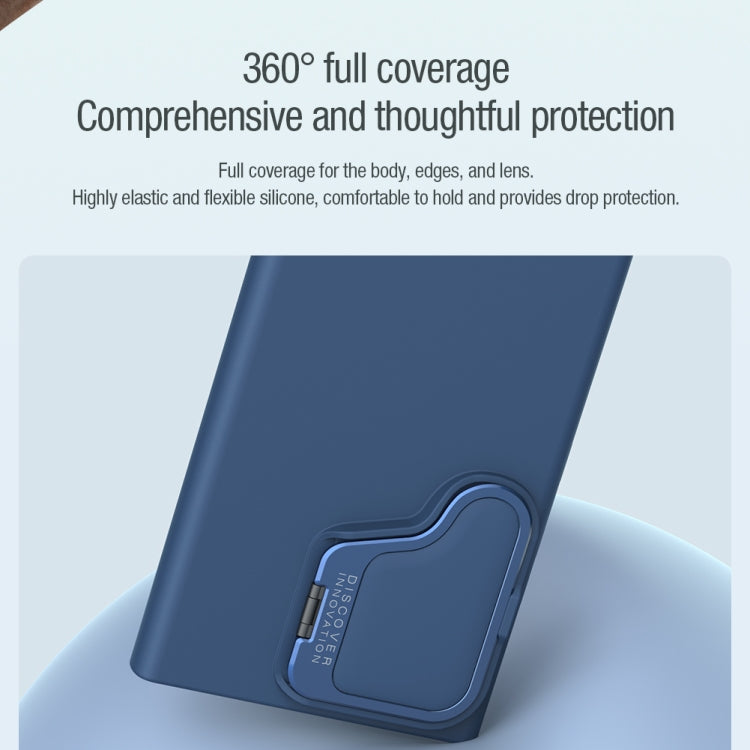 For Samsung Galaxy S24 Ultra 5G NILLKIN CamShield Prop Liquid Silicone Phone Case(Blue) - HoMEdemic™ 