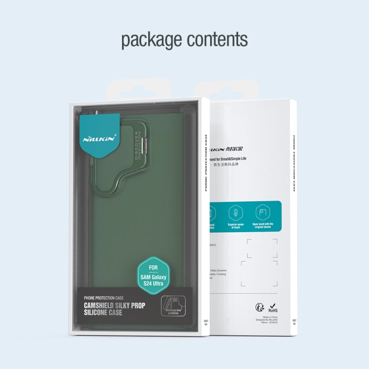 For Samsung Galaxy S24 Ultra 5G NILLKIN CamShield Prop Liquid Silicone Phone Case(Green) - HoMEdemic™ 
