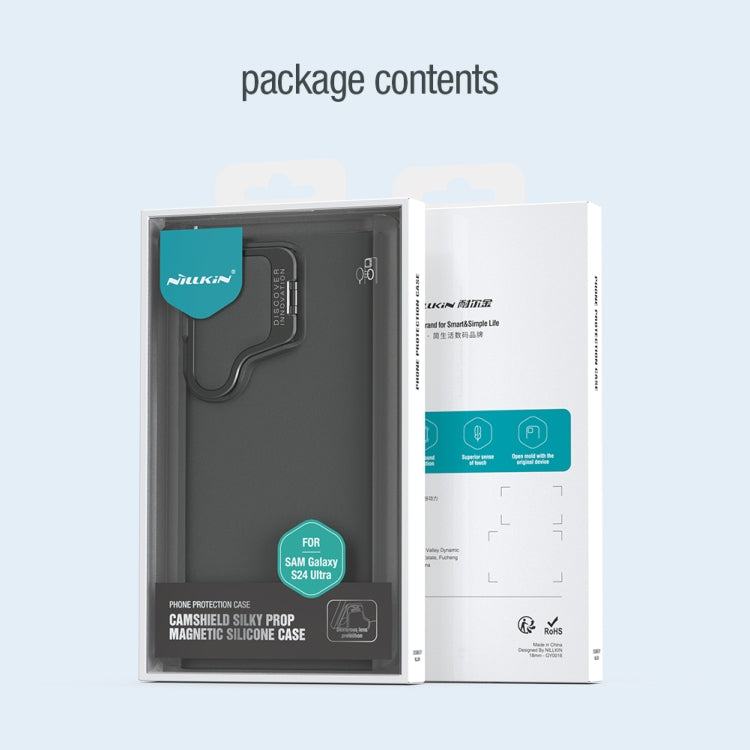 For Samsung Galaxy S24 Ultra 5G NILLKIN CamShield Prop MagSafe Liquid Silicone Phone Case(Black) - HoMEdemic™ 