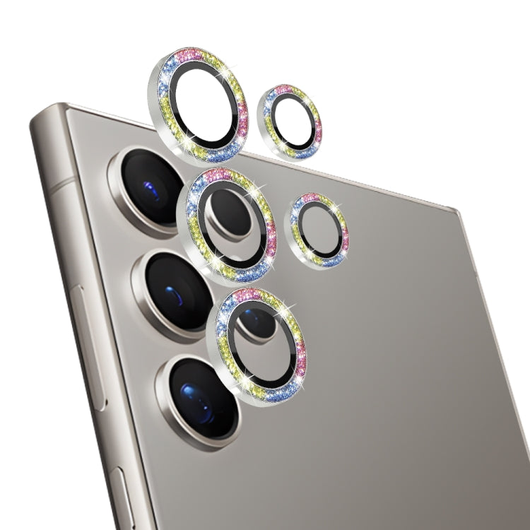 For Samsung Galaxy S24 Ultra 5G NORTHJO Camera Lens Bling Glitter Metal Ring Tempered Glass Film(Colorful) - HoMEdemic™ 