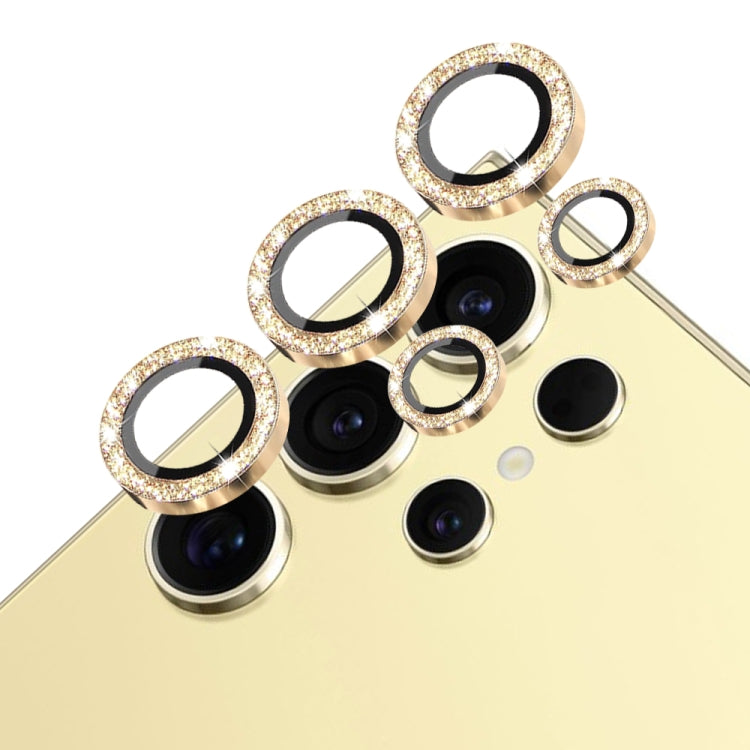 For Samsung Galaxy S24 Ultra 5G NORTHJO Camera Lens Bling Glitter Metal Ring Tempered Glass Film(Gold) - HoMEdemic™ 