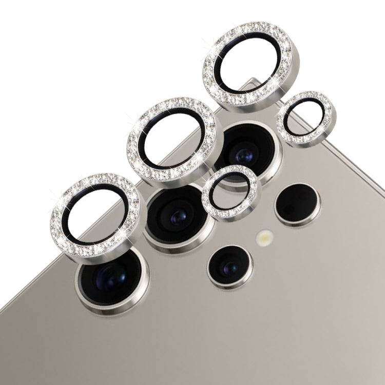 For Samsung Galaxy S24 Ultra 5G NORTHJO Camera Lens Bling Glitter Metal Ring Tempered Glass Film(Silver) - HoMEdemic™ 